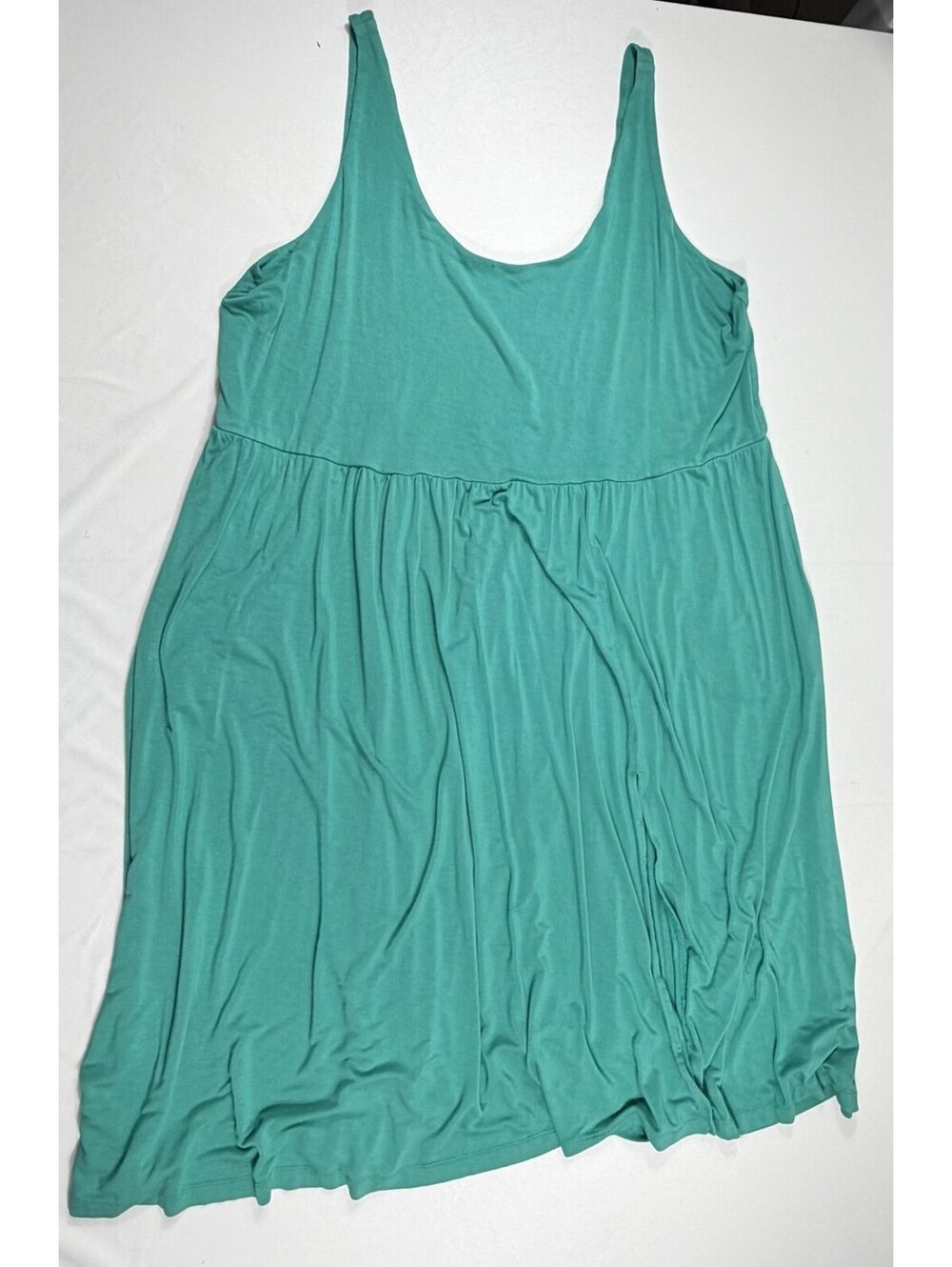 a new day Women's Sleeveless Green Rayon Spandex Dress Size 3X